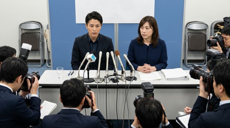 日本一名跨性別男性與伴侶在東京召開記者會，說明孩子的認領訴訟。