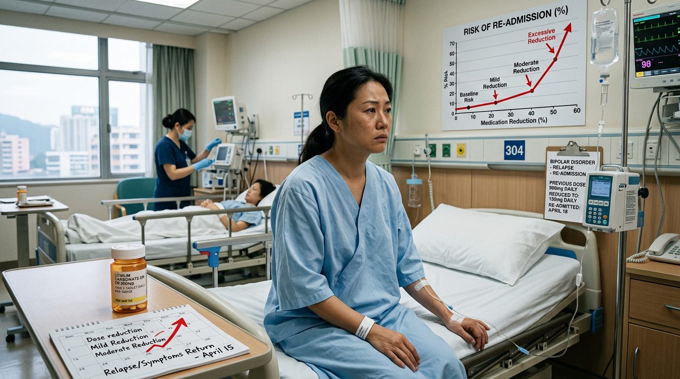韓國研究分析躁鬱症患者健保就醫資料，減藥超過安全界線再住院風險升高
