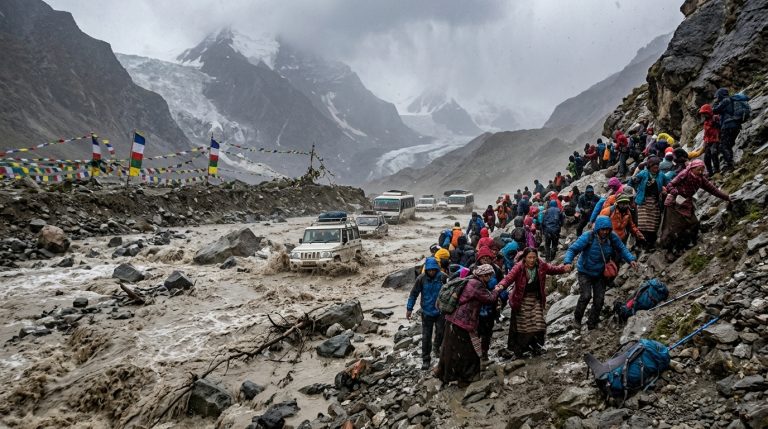 ：一支朝聖旅遊團在尼泊爾與西藏邊境遇上冰川洪水，77 人至今下落不明