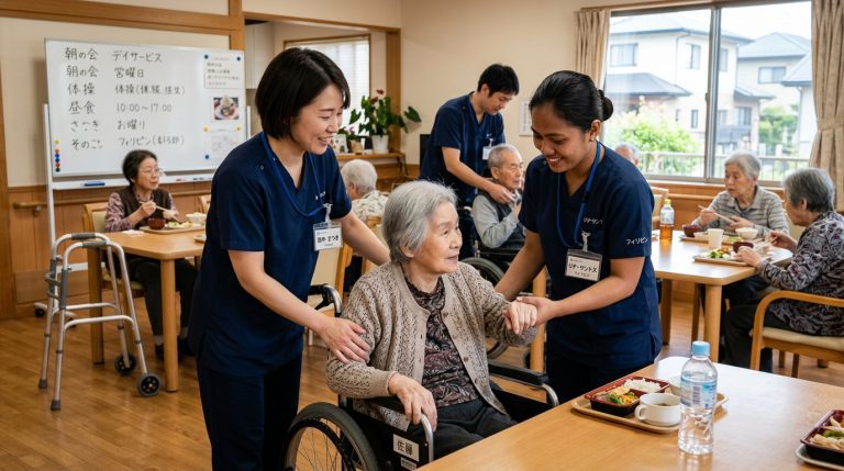 日本照護人力示意圖，護理醫療現場缺工嚴重